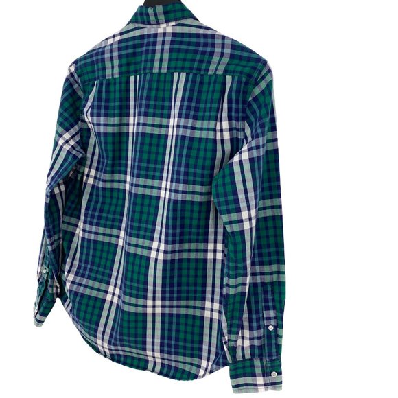 J.CREW RE-IMAGINED Indigo Plaid Tartan Long Sleeve Shirt - Picture 12 of 15
